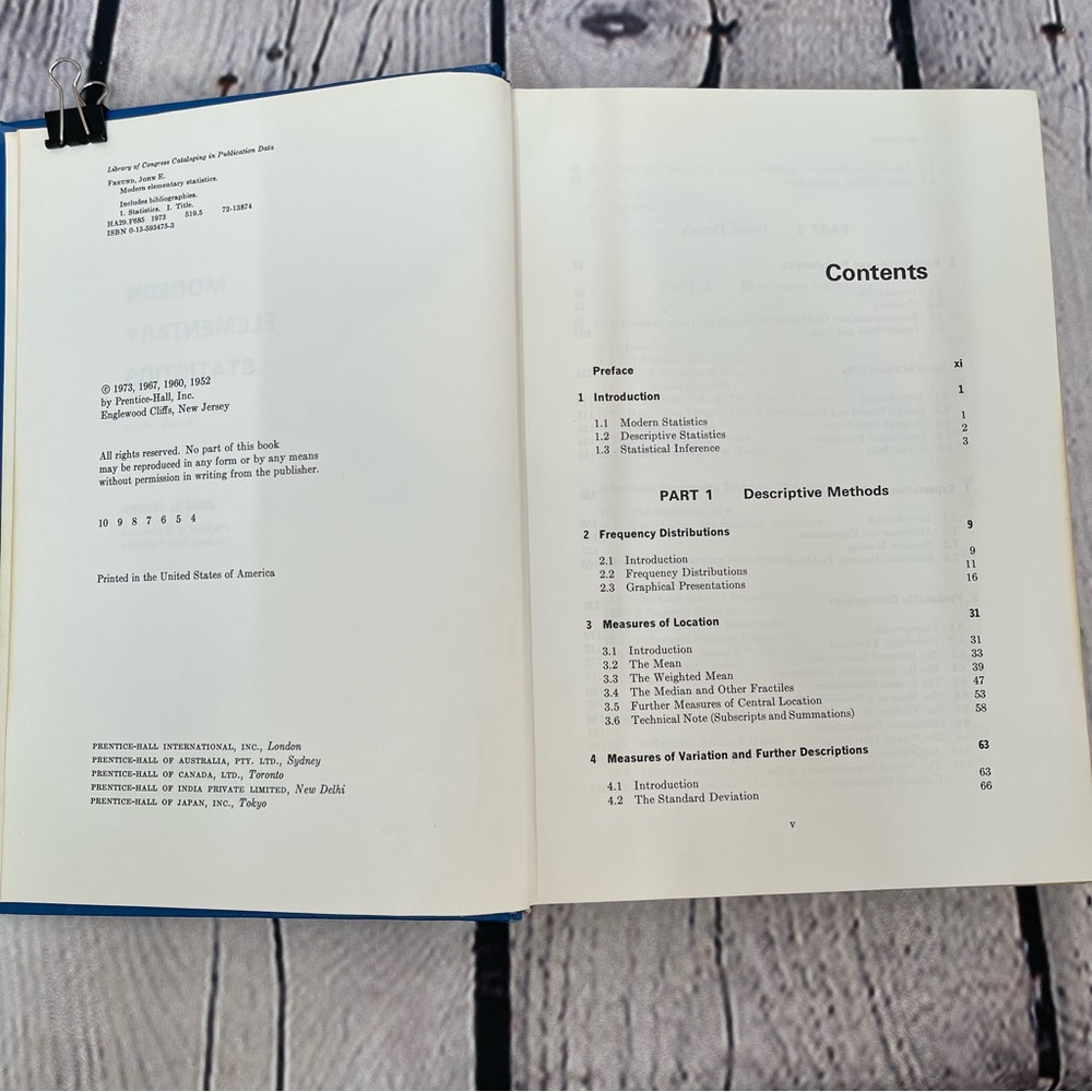 Textbook Modern Elementary Statistics hard bound by John E. Freund - Picture 5 of 6